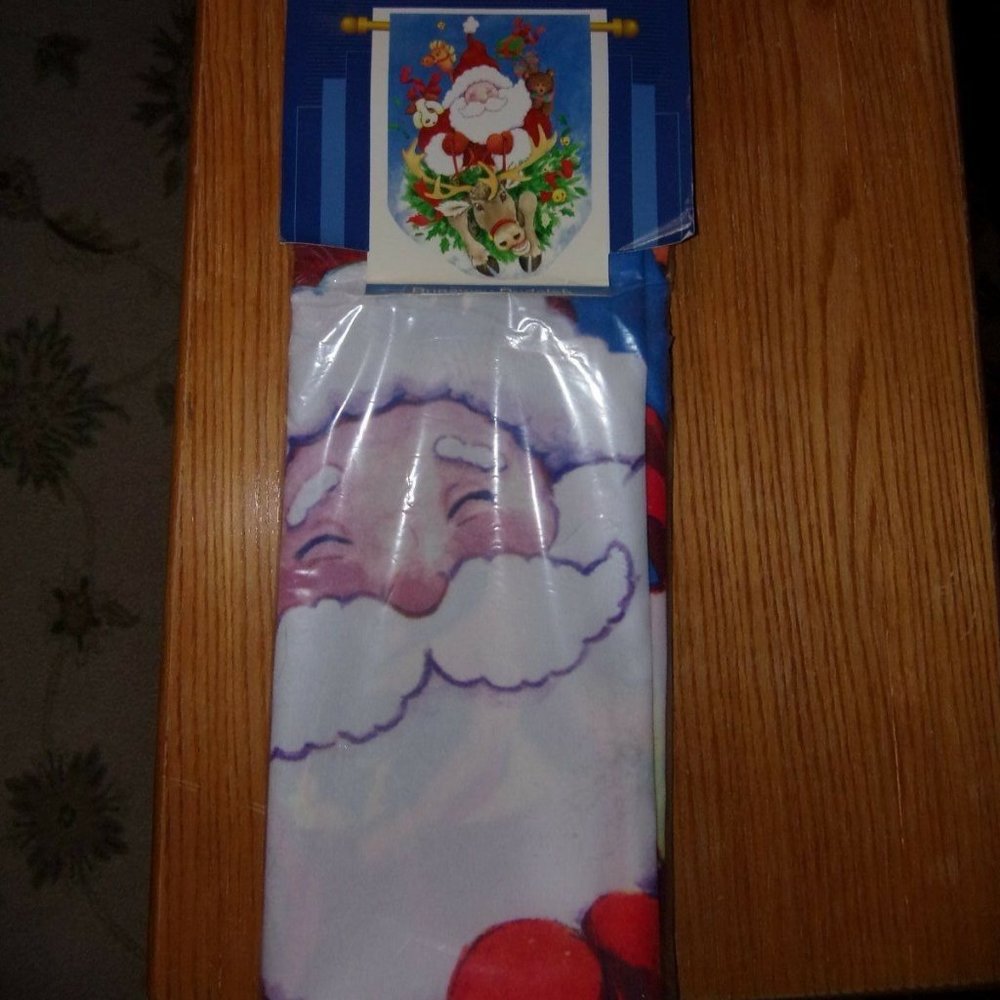 Christmas Flag 29"x 42" LARGE Runaway Rudolph